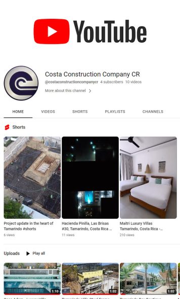costa construction youtube channel